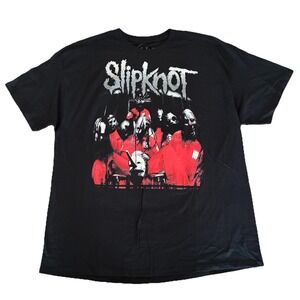Slipknot T Shirt XXL Black Surfacing Cover Barcode Logo Double Sided‎ NEW *flaw